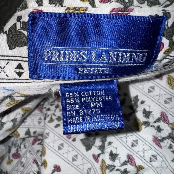 Prides Landing vintage Patterned Button-Up floral Shirt. Size MP. GUC - Picture 9 of 14